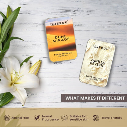 Buy 1 Get 1 Solid Perfumes Combo | Dune Mirage and Vanilla Reverie - JEKUU