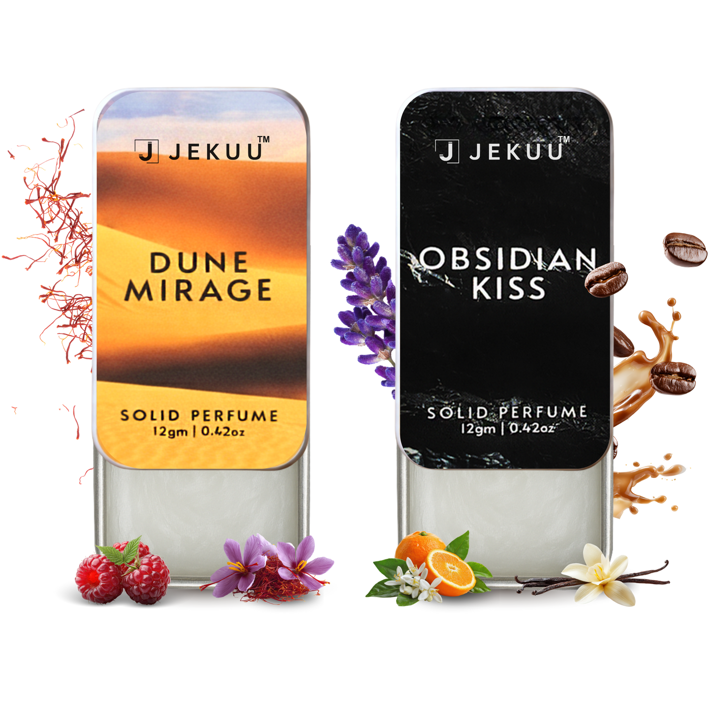 Dual Combo Obsidian Kiss and Dune Mirage Solid perfumes