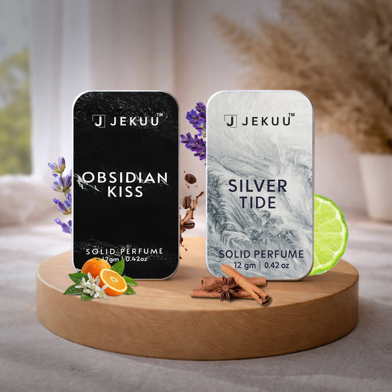 Buy 1 Get 1 Solid Perfumes Combo Pack | Silver Tide & Obsidian Kiss - JEKUU