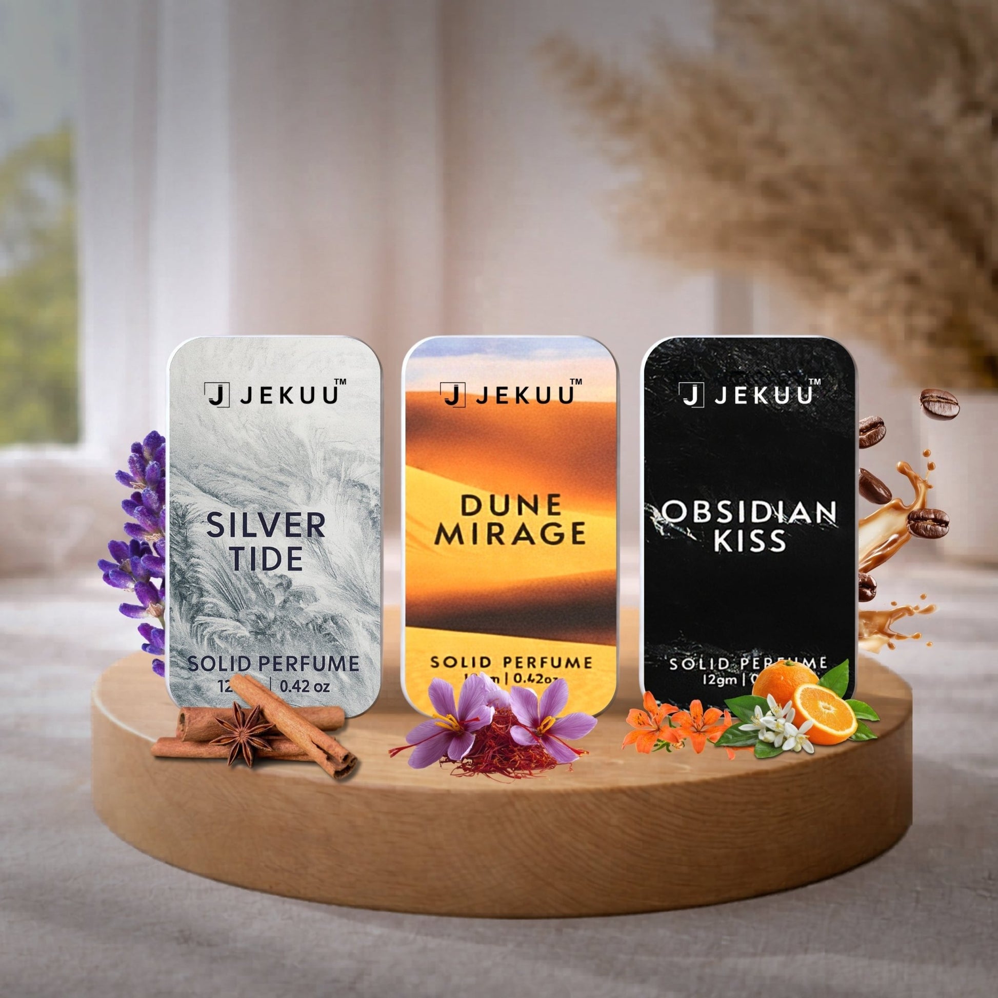 Sophisticated, travel-ready solid perfumes featuring premium signature scents