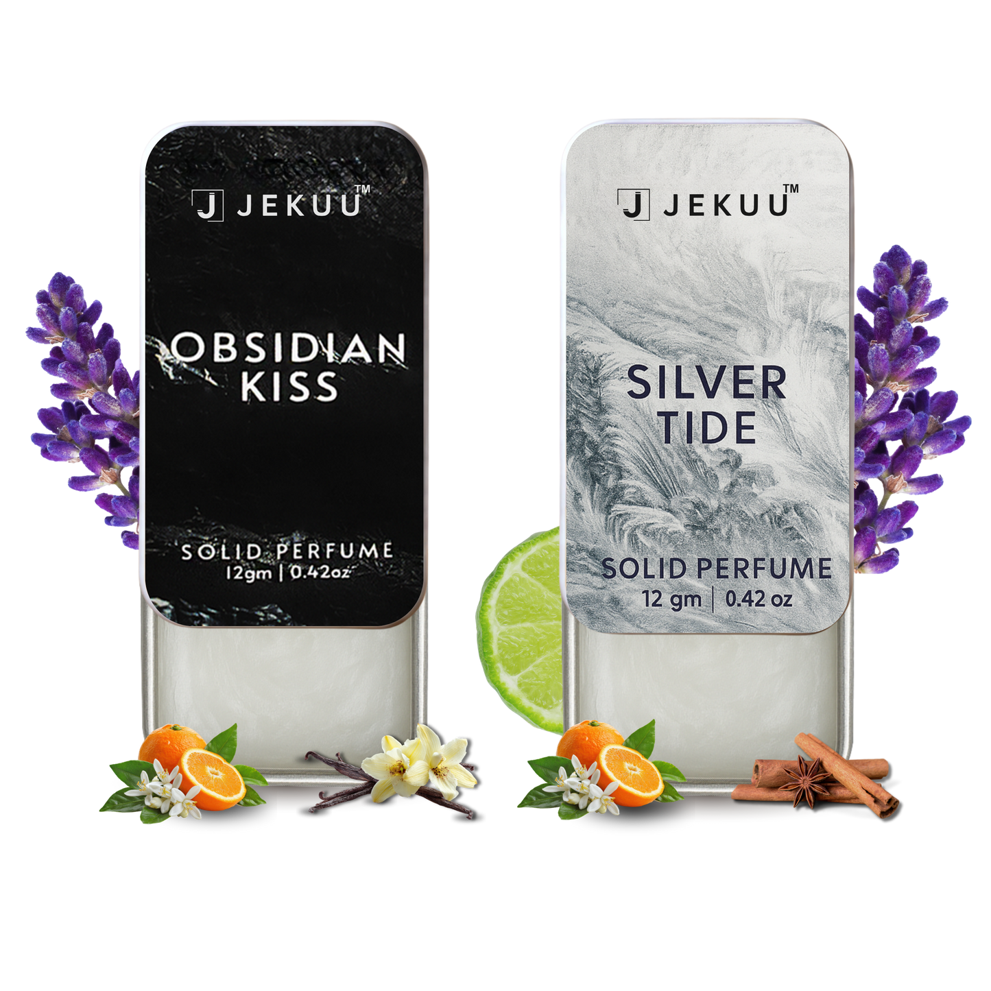 Dual Combo  Silver Tide & Obsidian Kiss Solid Perfumes