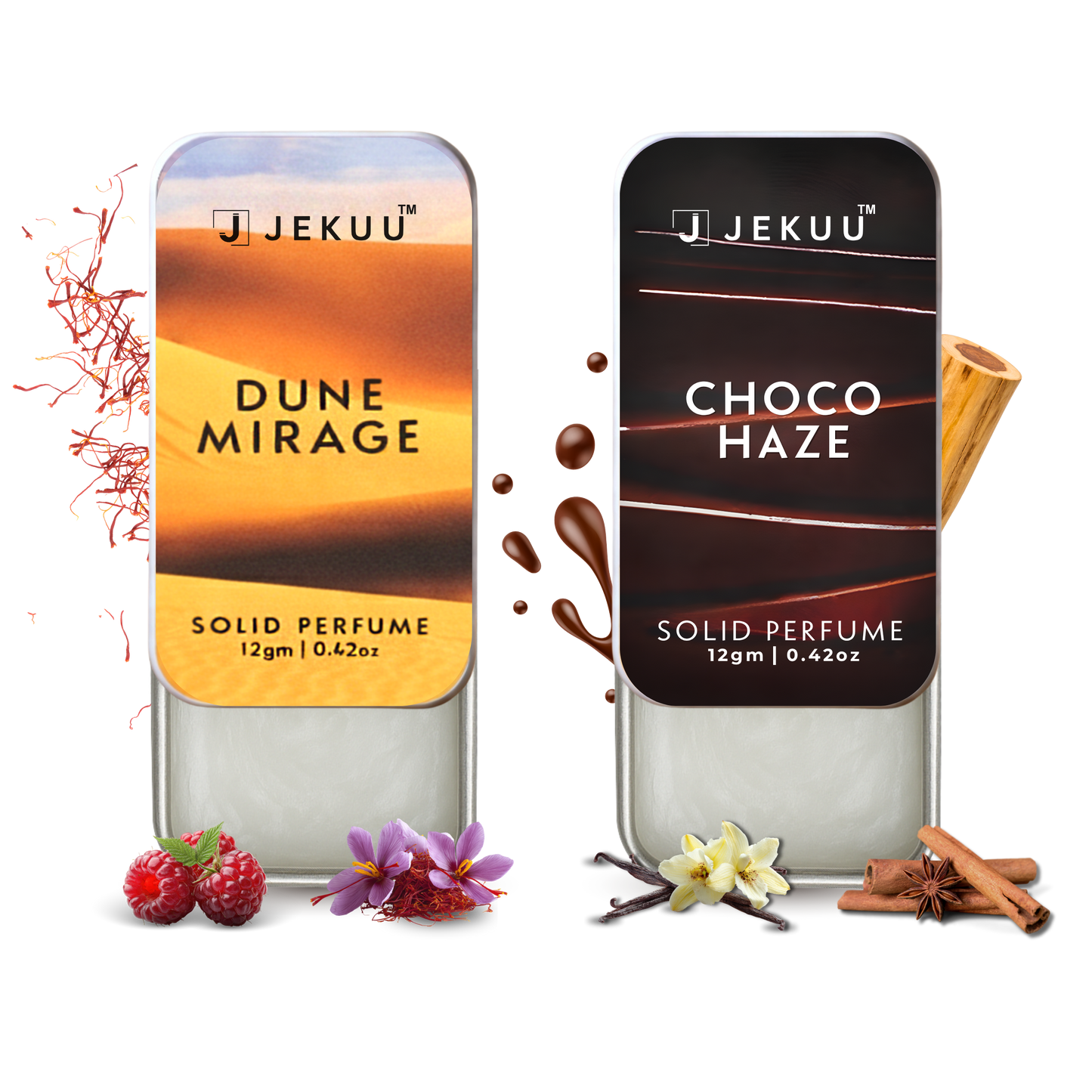 Dual Combo Dune Mirage and Choco Haze Solid Perfumes