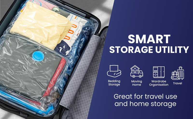 Vacuum Storage Bags Pack of 9 (3 Jumbo/3 Large/3 Medium) with Free Hand Pump