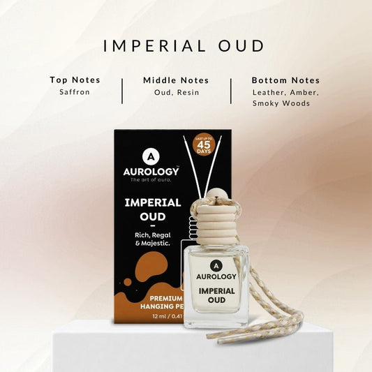 Imperial Oud & Noir Vanilla Car Hanging Perfume Pack of 2 (24 ml) - JEKUU