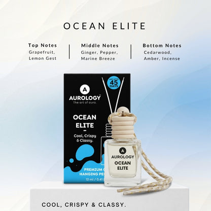 Aurology Noir Vanilla, Imperial Oud & White Musk Car Freshener Diffuser Car Hanging Perfume 12ml (Pack of 3)