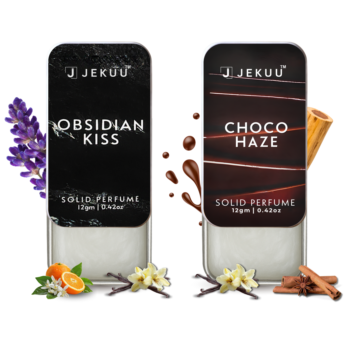 Dual Combo  Obsidian Kiss & Choco Haze Solid Perfumes