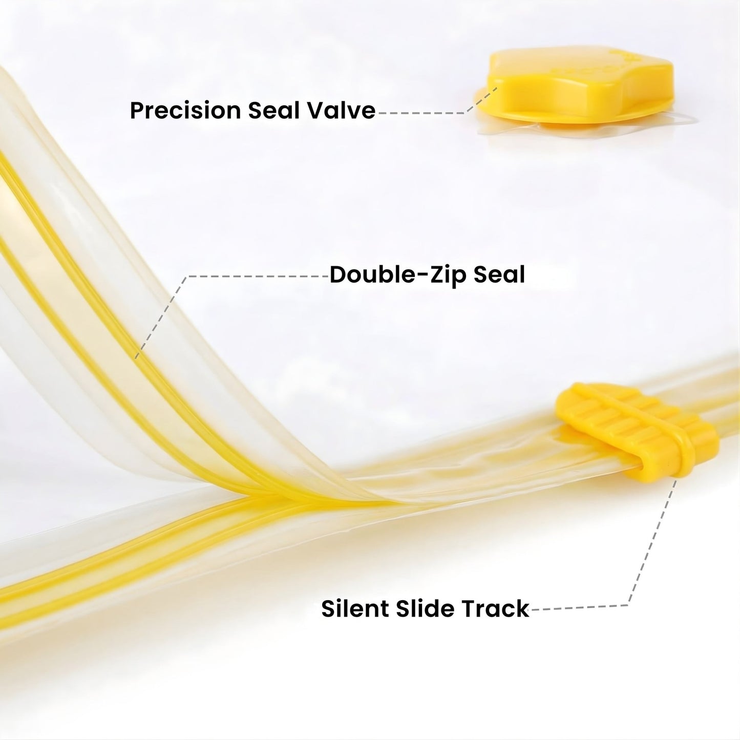 Vacuum Storage Bags 6 - Pack Large with Free Hand Pump - JEKUU