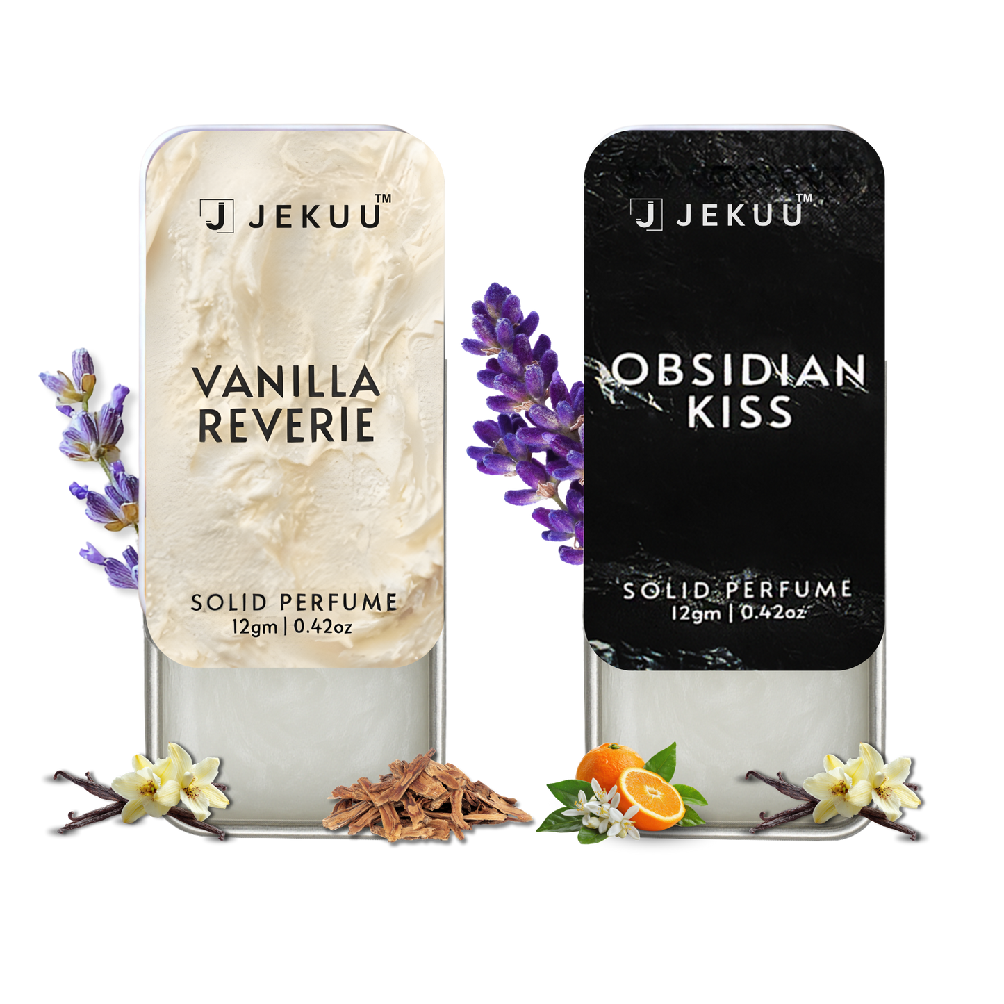 Dual Combo  Obsidian Kiss & Vanilla Reverie Solid Perfumes