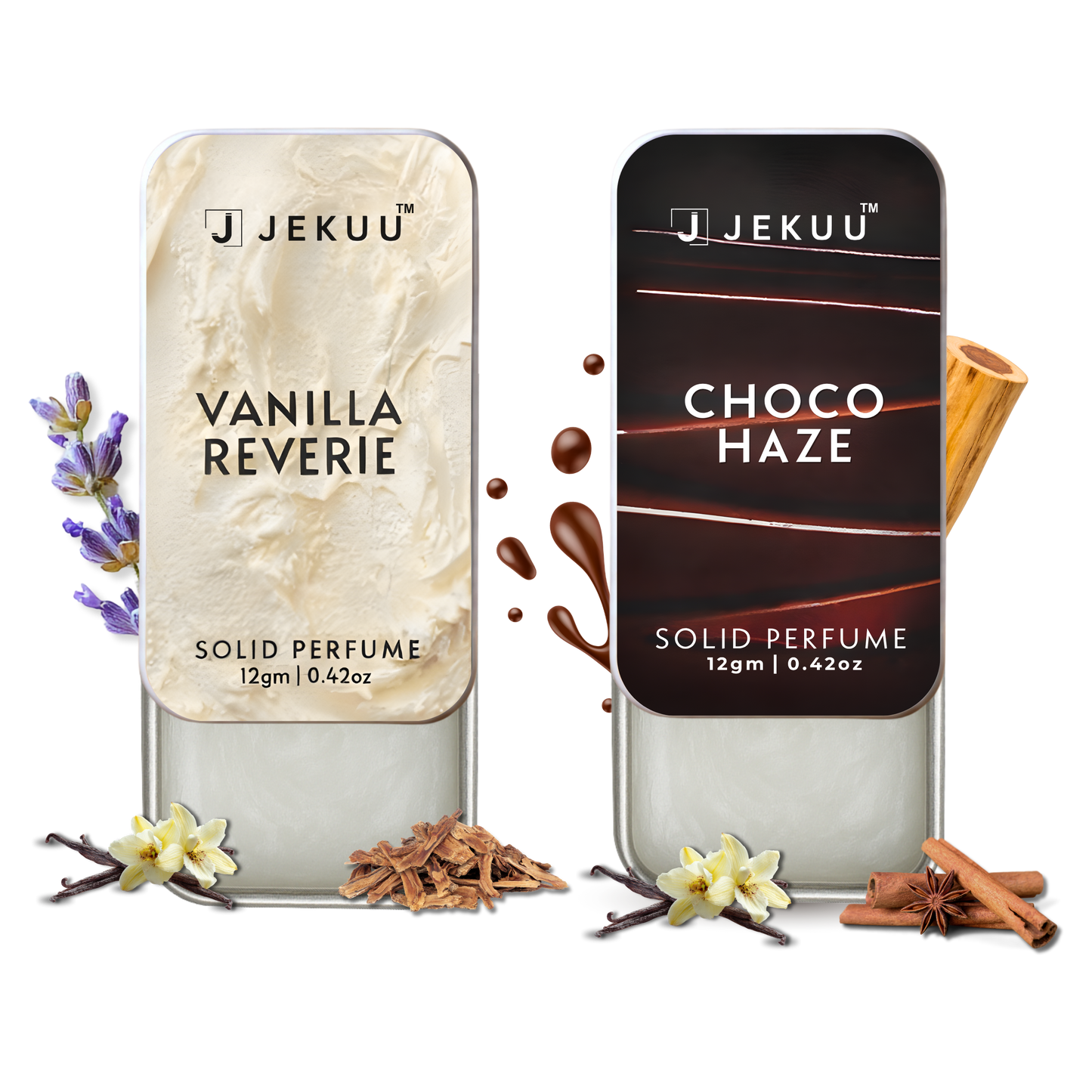 Dual Combo Vanilla Reverie and Choco Haze Solid Perfumes