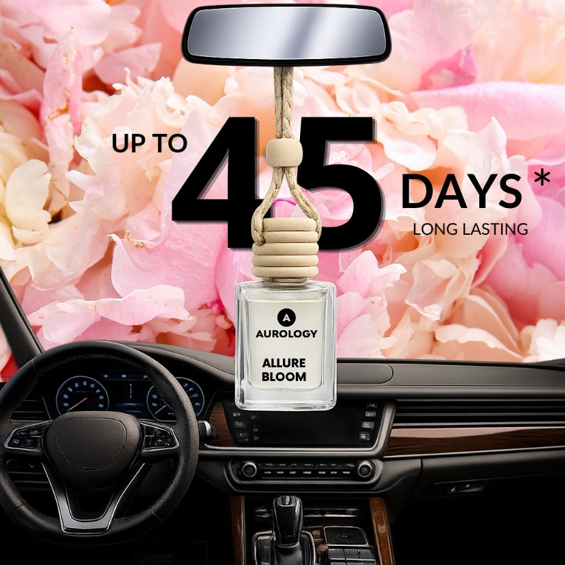 Aurology Allure Bloom & Ocean Elite & White Musk Car Freshener Diffuser Car Hanging Perfume (Pack of 3)12ml