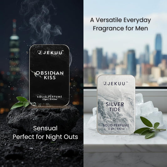 Buy 1 Get 1 Solid Perfumes Combo Pack | Silver Tide & Obsidian Kiss - JEKUU