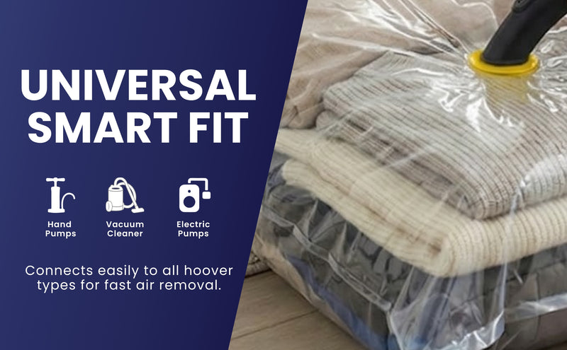 Vacuum Storage Bags Pack of 9 (3 Jumbo/3 Large/3 Medium) with Free Hand Pump