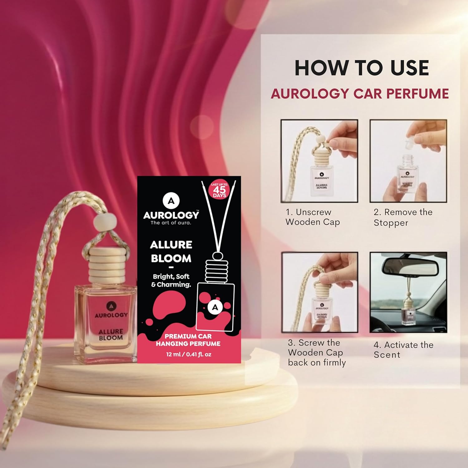 Allure Bloom Car Hanging Perfume 12Ml - JEKUU
